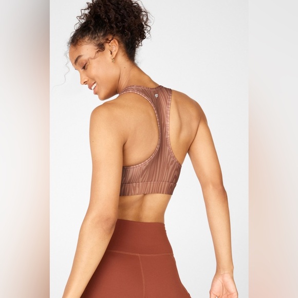 Fabletics Sage Printed Medium Impact Sports Bra EUC Size Large - Picture 3 of 6